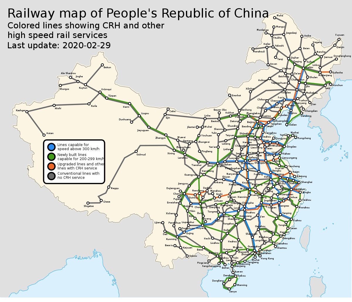 lukeisamazing's tweet photo. time to post the two maps again! China, a country basically the same size as the contiguous United States, built this much high speed rail in 12 years lol lmao https://t.co/Tdfue4x22e
