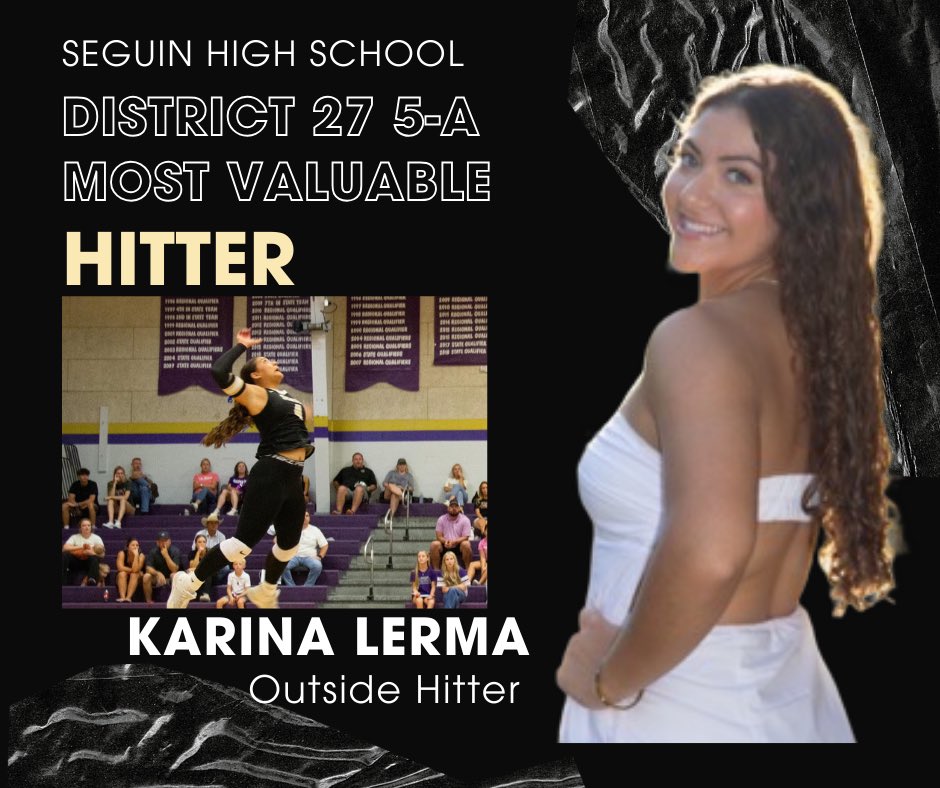 AshFarris11's tweet photo. Your 2024 HITTER OF THE YEAR… congratulations Karina Lerma!! ⁦@SeguinMatVB⁩ ⁦@SeguinAthletics⁩ https://t.co/nq3m6tzu7E