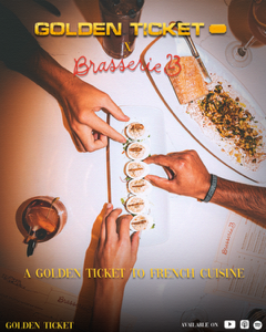 Season 2 Episode 5 IS LIVE! 🏆🎟📍BRASSERIE 23 🇫🇷 (All Platforms).

Brasserie 23, a locally owned restaurant specializing in genuine French faire in Granger, IN, invited the Golden Ticket Crew out to the restaurant. #Podcast #Food #GoldenTicket