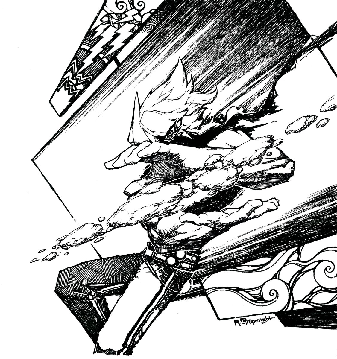 ShipwrightA's tweet image. Stone is the hardest thing to forge into a sword.
At last, he did it.