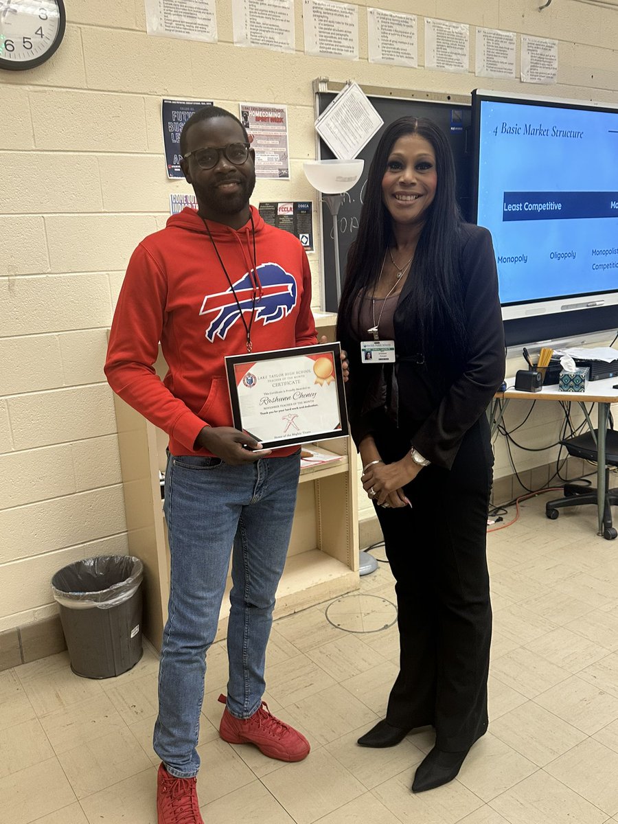 Congratulations to our November Teacher of the Month! Mr. Cheney your hard work and dedication doesn’t go unnoticed! 🎉