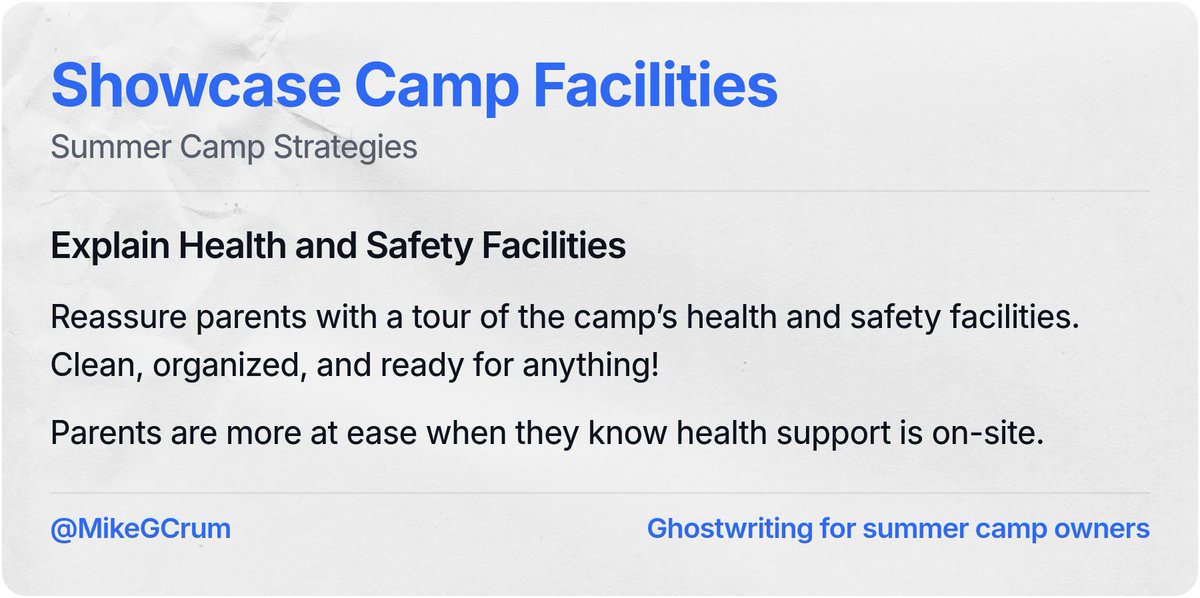 MikeGCrum's tweet photo. Explain Health and Safety Facilities https://t.co/WCxvtgiaGT