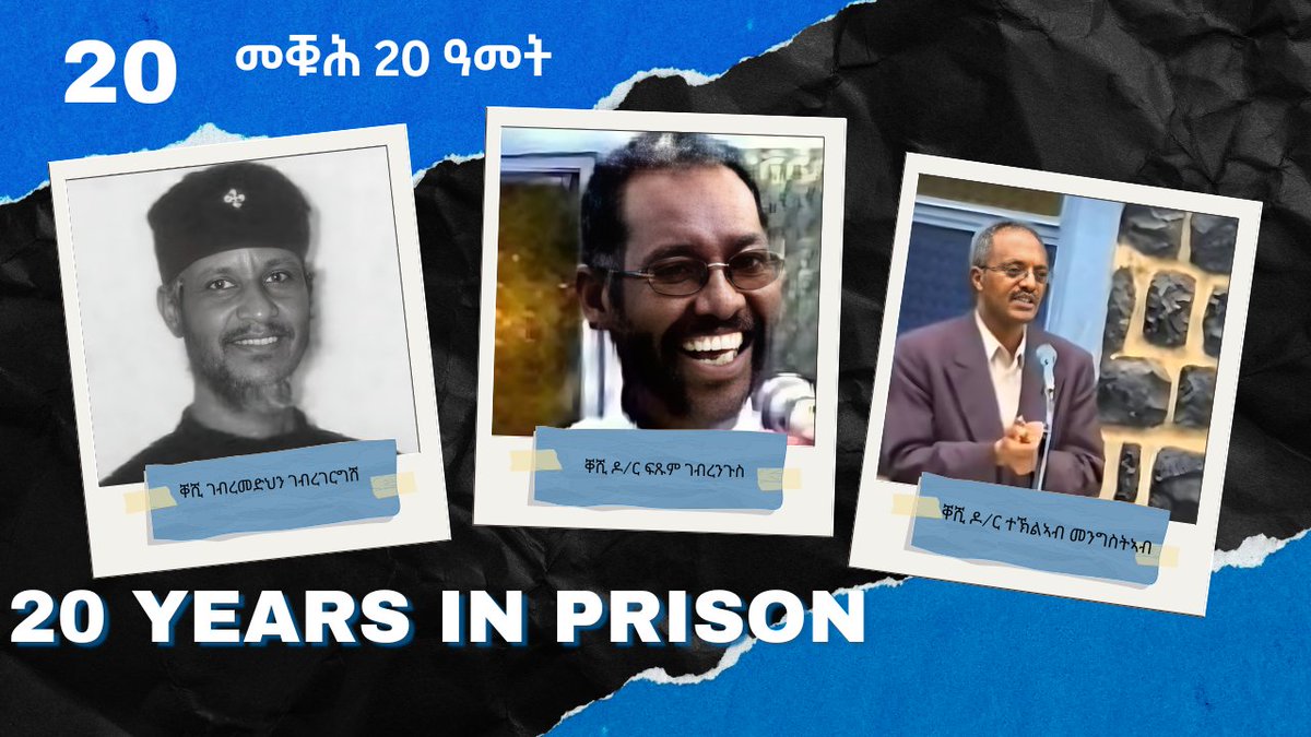 hanibalndaniel's tweet photo. For 20 years, these noble souls have been unjustly imprisoned by the Eritrean regime. Their "crime"? Loving God and selflessly serving their people. Their sacrifice is a testament to faith and courage in the face of oppression. Never forget. #Eritrea #Justice #HumanRights https://t.co/ZxPRhIBwM4