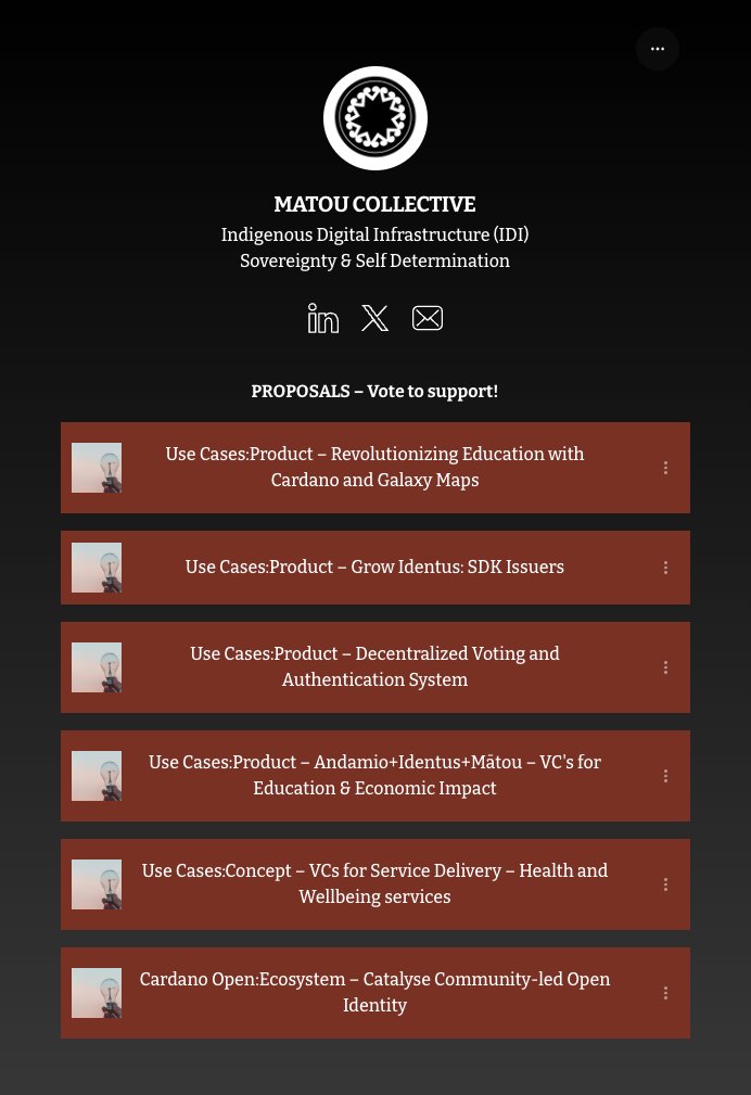 MatouCollective's tweet image. Support the movement, building the new to make the oppression obsolete! #Indigenous #DigitalSovereignty #Rangatiratanga built on #Cardano clik.vc/matou