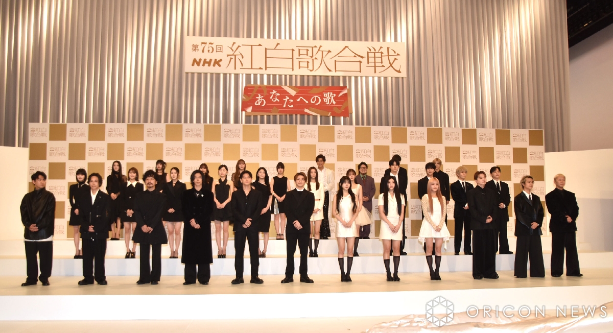 oricon's tweet photo. 『紅白歌合戦』出場歌手発表❗️
初出場は10組

🟥紅組
ILLIT
tuki.
ME:I

⬜️白組
Omoinotake
Creepy Nuts
こっちのけんと
Da-iCE
TOMORROW X TOGETHER
Number_i
新浜レオン

🎤出場歌手一覧
https://t.co/QtPDyjtGdp

#NHK紅白 #紅白歌合戦 https://t.co/sugur39D1D
