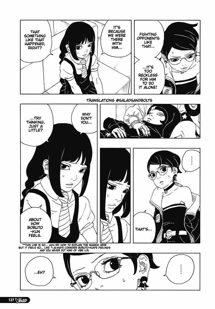 kawaki117's tweet photo. This was very awkward😬 
#BorutoTwoBlueVortexCh16Spoiler #BorutoTwoBlueVortex16 https://t.co/7rXsq5Txo6