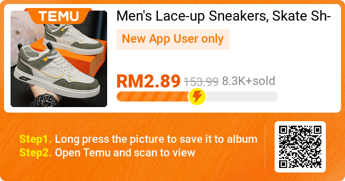 InternetSyok's tweet photo. Men's Lace-up Sneakers, Skate Shoes With Good Grip, Breathable Walking Shoes
🎉 Exclusive deal[RM2.89] -98%
👉 item link: https://t.co/dnw7wFPA8X
⚠️ Every New App User can only enjoy once https://t.co/kVBfSYiHBv