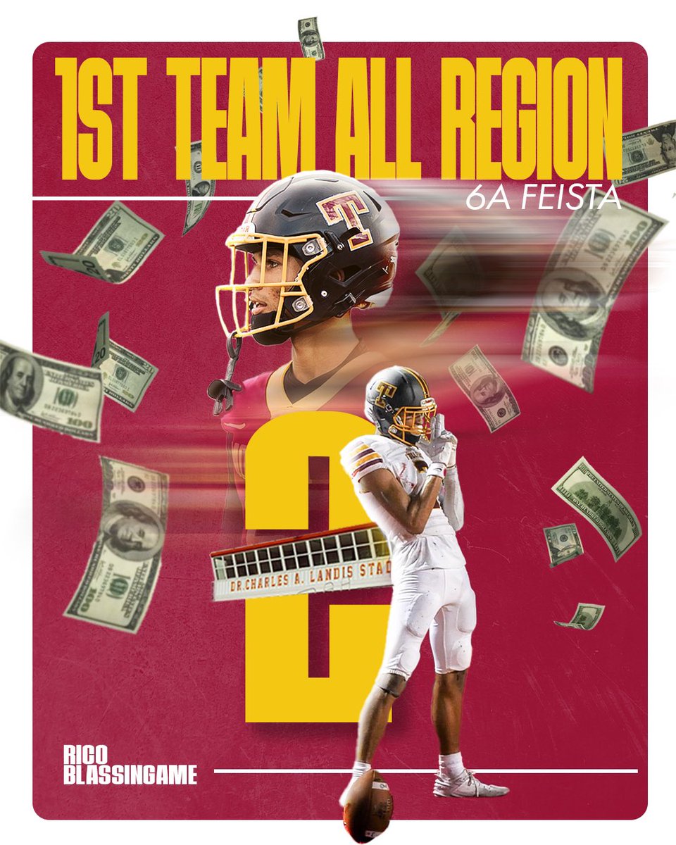 Ricoblass2026's tweet photo. Thankful to be named 1st Team All Region WR, Wouldn’t be in this position without my Coaches and Teammates!! @CoachWellbrock @griffwellbrock @TTownHoops353 https://t.co/bf6fzO6ojK