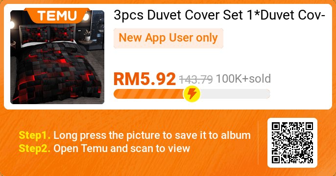 InternetSyok's tweet photo. 3pcs Duvet Cover Set 1*Duvet Cover + 2*Pillowcase, Without Core, Grid Print Bedding Set, Soft Comfortable Duvet Cover, For Bedroom, Guest Room
🎉 Exclusive deal[RM5.92] -95%
👉 item link: https://t.co/9yUr98Xu7G
⚠️ Every New App User can only enjoy once https://t.co/LIdhuVfEAf