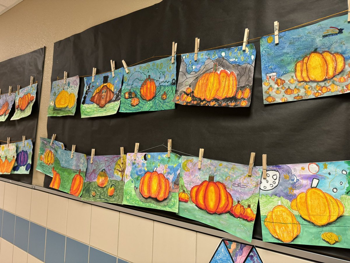 CESartWeaver's tweet photo. Our 2nd grade pumpkin patches are absolutely perfect! https://t.co/HLt9AJ8nBa