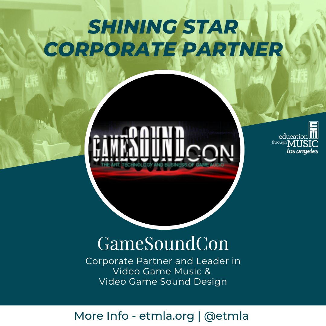 Join #ETMLA on Friday, Dec 6 for an amazing night celebrating our Shining Star Corporate Partner GameSoundCon. Come and support our mission for music in under-resourced Los Angeles schools.

#ETMLAgala #ETMLAgala2024
#GiveTheGiftofMusic