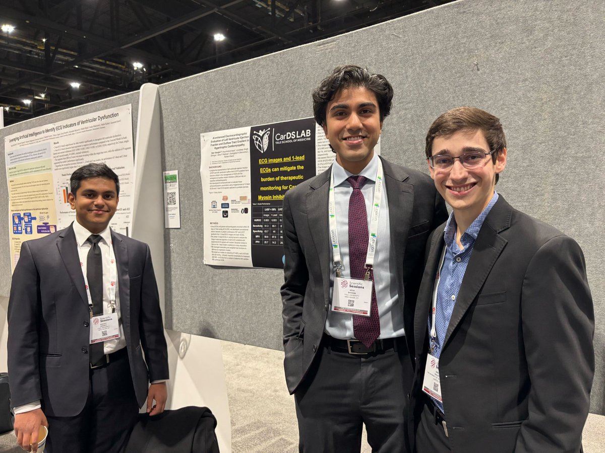 Dhruva Biswas, MD/PhD (@dhruva_biswas) on Twitter photo <a href="/LovedeepDhingra/">Lovedeep Dhingra</a> <a href="/cards_lab/">CarDS Lab</a> <a href="/AHAScience/">AHA Science</a> <a href="/rohan_khera/">Rohan Khera</a> <a href="/YaleCardiology/">Yale Cardiology</a> <a href="/YaleIMed/">Yale Internal Medicine</a> <a href="/Phil_Adejumo/">Philip Adejumo</a> <a href="/YaleMSTP/">Yale MSTP</a> <a href="/YaleCBB/">Yale CBB</a> <a href="/Veer_Sangha_/">Veer Sangha</a> <a href="/cards_lab/">CarDS Lab</a> presents
AI-enhanced Electrocardiographic Evaluation of Left Ventricular Ejection Fraction and Outflow Tract Gradient in Hypertrophic Cardiomyopathy
<a href="/AHAScience/">AHA Science</a> #AHA24 <a href="/LovedeepDhingra/">Lovedeep Dhingra</a> <a href="/cards_lab/">CarDS Lab</a> <a href="/AHAScience/">AHA Science</a> <a href="/rohan_khera/">Rohan Khera</a> <a href="/YaleCardiology/">Yale Cardiology</a> <a href="/YaleIMed/">Yale Internal Medicine</a> <a href="/Phil_Adejumo/">Philip Adejumo</a> <a href="/YaleMSTP/">Yale MSTP</a> <a href="/YaleCBB/">Yale CBB</a> <a href="/Veer_Sangha_/">Veer Sangha</a> <a href="/cards_lab/">CarDS Lab</a> presents
AI-enhanced Electrocardiographic Evaluation of Left Ventricular Ejection Fraction and Outflow Tract Gradient in Hypertrophic Cardiomyopathy
<a href="/AHAScience/">AHA Science</a> #AHA24