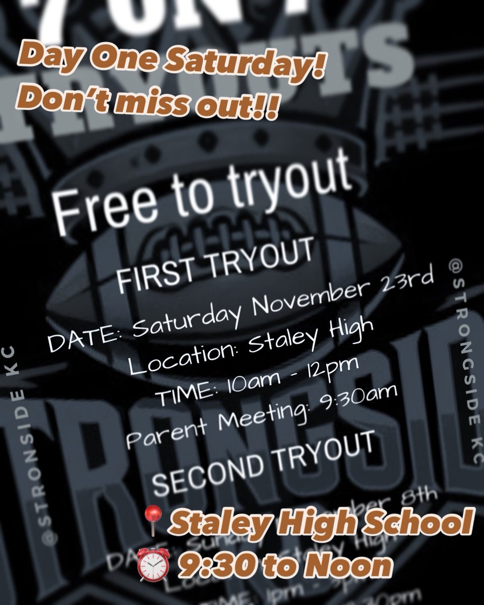 Be a part of the foundation! Sign up today at strongsidekc.com 😤🔥💯