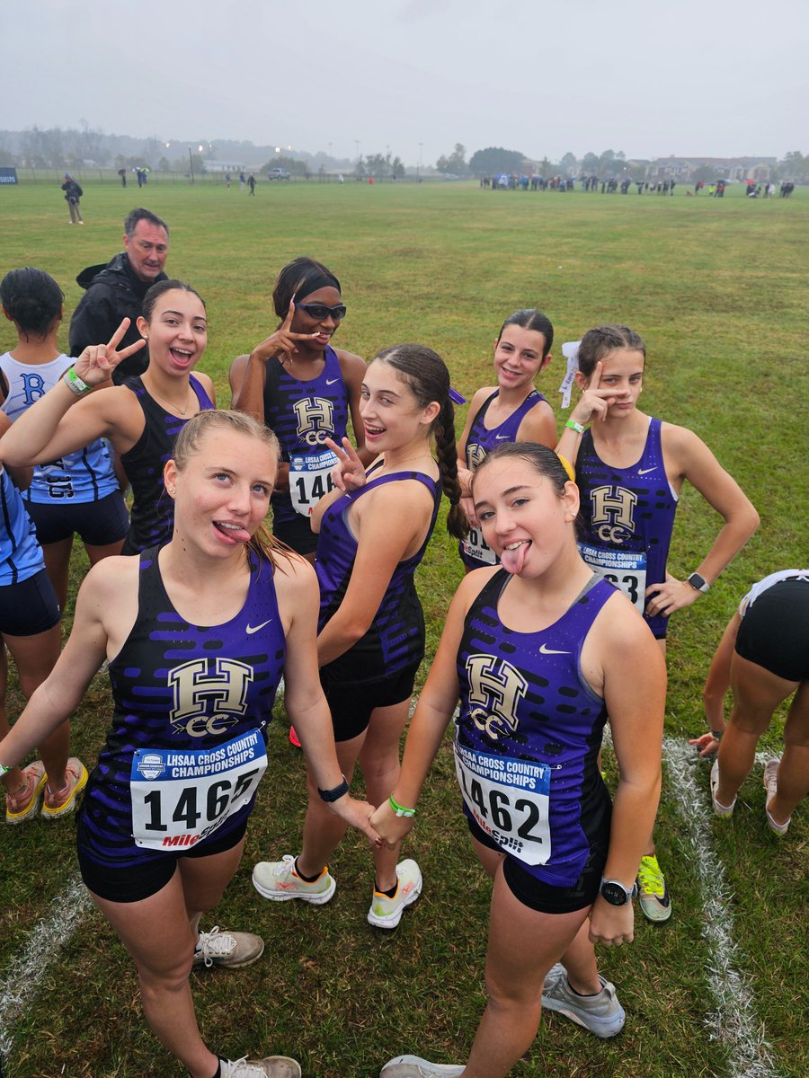 2024 LHSAA Girls State Cross Country - 17th Overall 💜💛

Madison - 25th - 19:56
Avery - 99th - 22:45
Molly - 119th - 23:38
Sarah - 123rd - 23:46
Sydney - 137th - 24:38
Kenna - 138th - 24:39
Kensli - 146th - 24:56