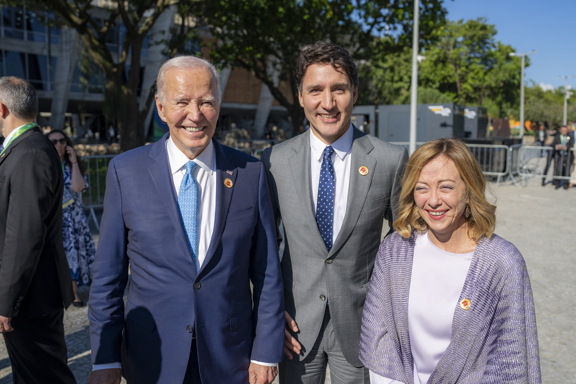 POTUS46Archive's tweet image. It was great to meet with Prime Minister Trudeau of Canada and Prime Minister Meloni of Italy today at the G20. We will continue to strengthen our alliances to make the world a better, safer place.