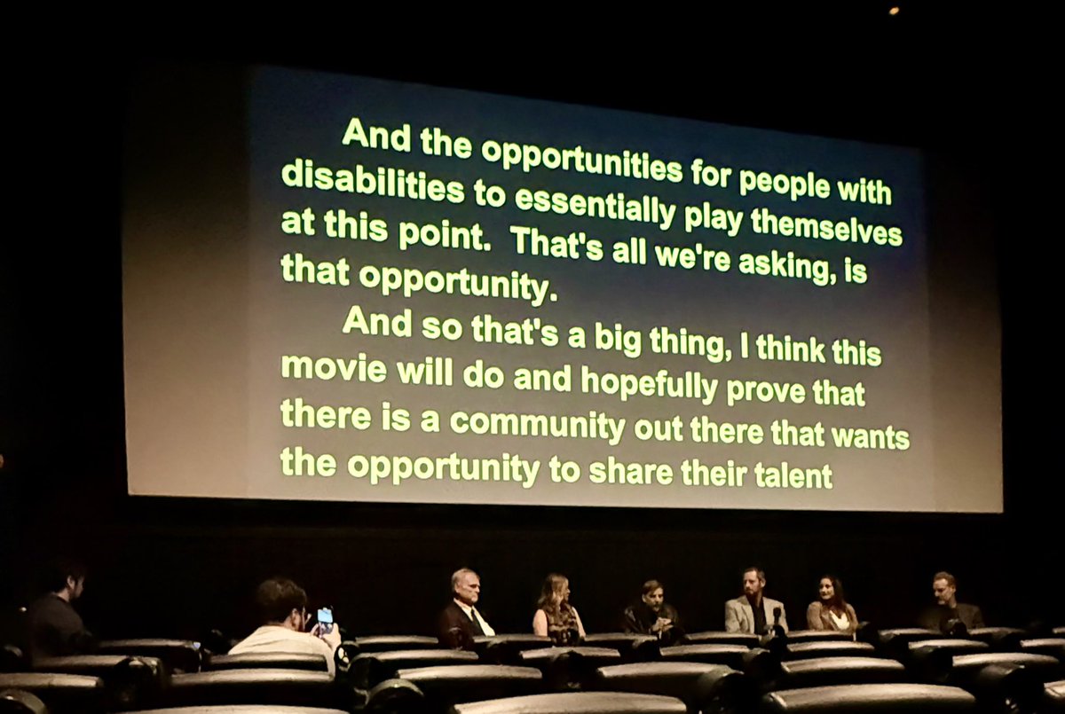Insightful discussion with <a href="/Daruma_Movie/">Daruma (Feature Film)</a> Director, Writer <a href="/_kellimcneil/">kmc</a> + Actors <a href="/tobias_forrest/">Tobias Forrest</a> <a href="/JohnWLawson57/">John W. Lawson</a> <a href="/abigail_hawk/">Abigail Hawk</a> at Premiere. DARUMA is the first film in US cinematic history to star two authentically cast leads with disabilities in a narrative about friendship,