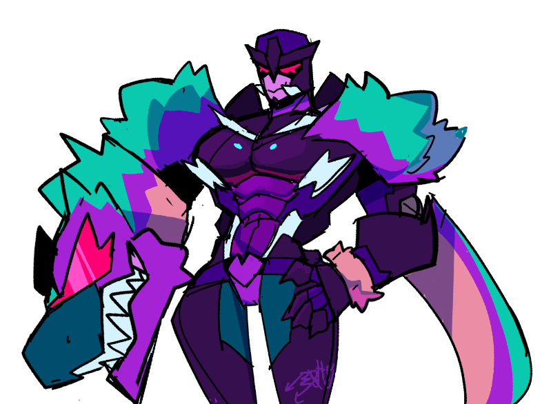 rottingsoup's tweet image. feathery  beastwars megatron