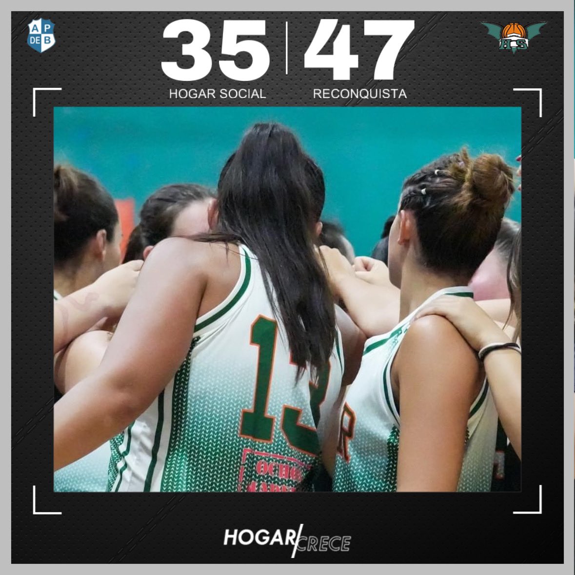 🏀 TORNEO CLAUSURA LA PLATA CIUDAD CAPITAL 

🏆 Semifinal - Juego 2

(0) HOGAR SOCIA 35 - RECONQUISTA 47 (2)

#HogarCrece