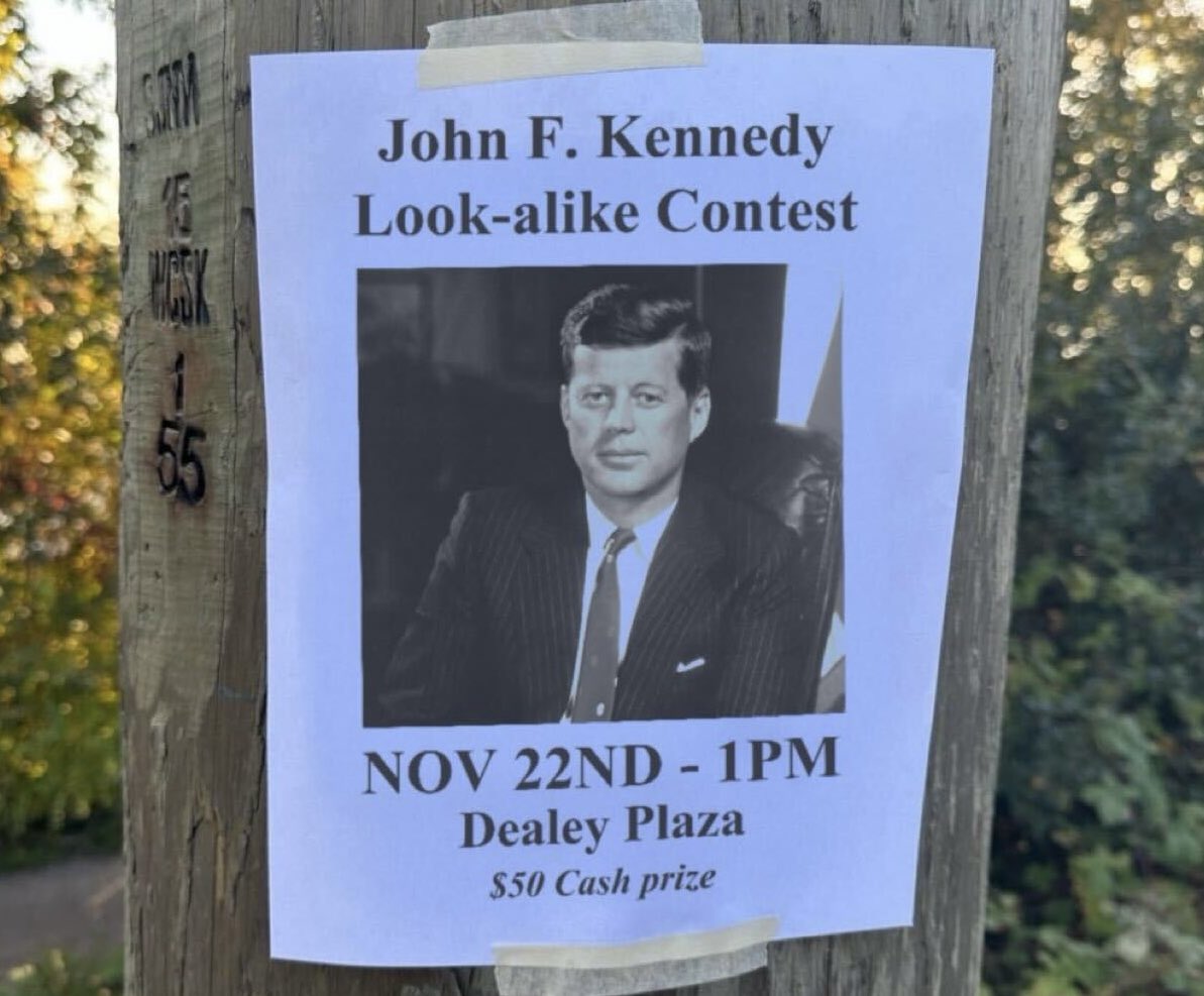 JFK look alike contest will be held in Dallas on November 22nd.