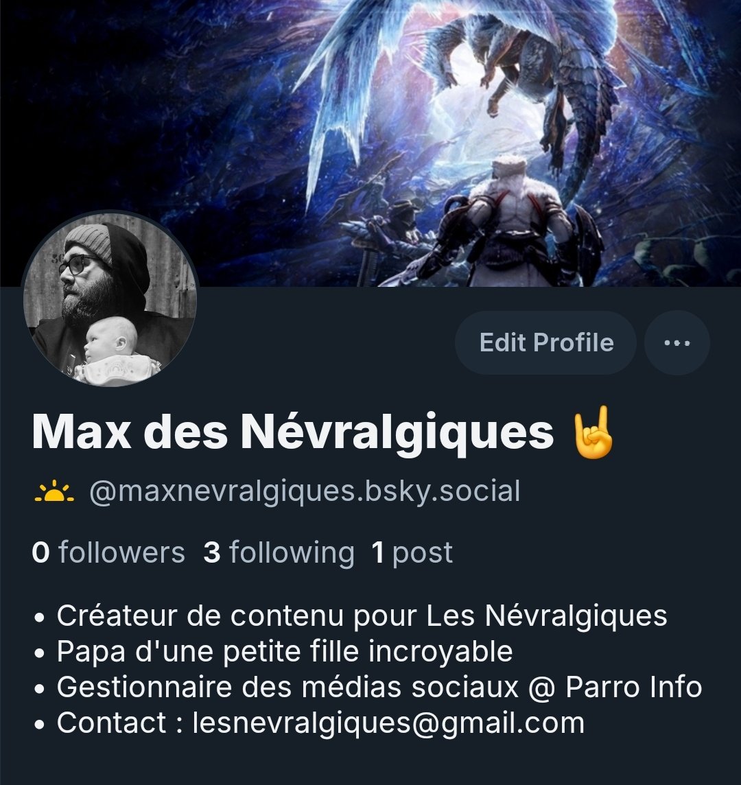 maxnevralgiques's tweet photo. On m'a demandé de me créer un compte là-dessus. La plateforme semble très intéressante.

Suivez-moi, on teste ça ✌️

#BlueskySocial https://t.co/xq19sv1ine