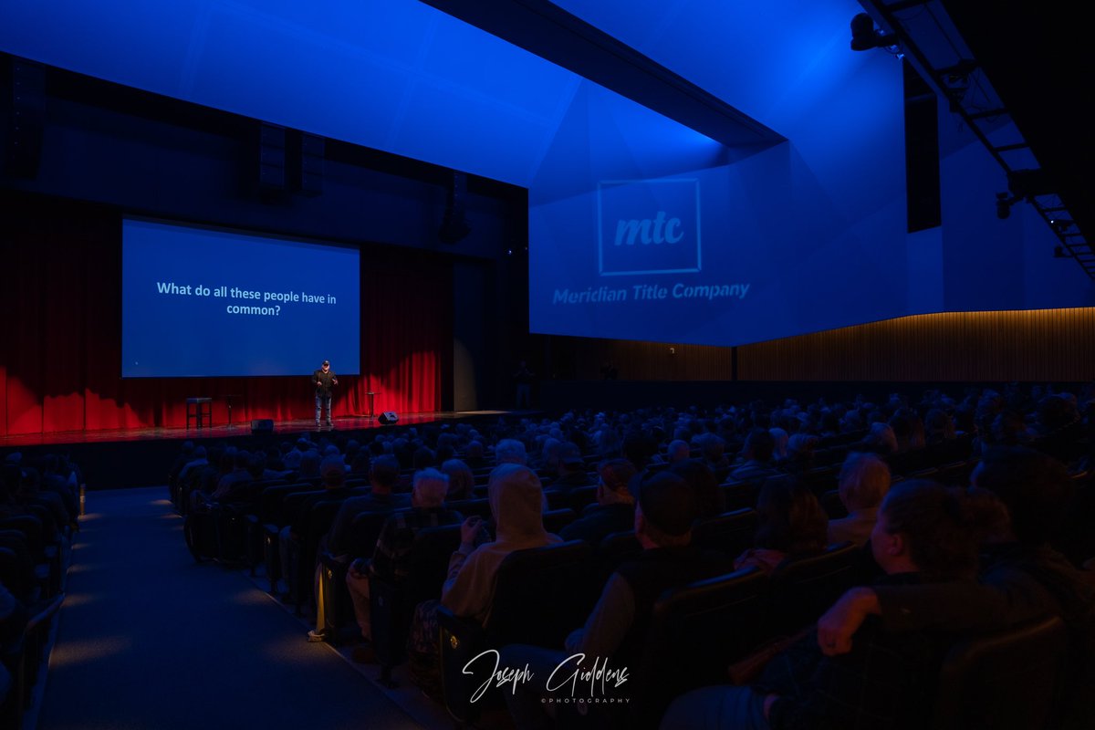 aetoscenter's tweet photo. Thanks to everyone who came out to see @LueElizondo !  It was another great night in the Meridian Title Performance Hall.  

Thanks to Giddens &amp; Co Visuals for the photos. 

#uap #ufo #ufosighting https://t.co/3pXEqFQiRW