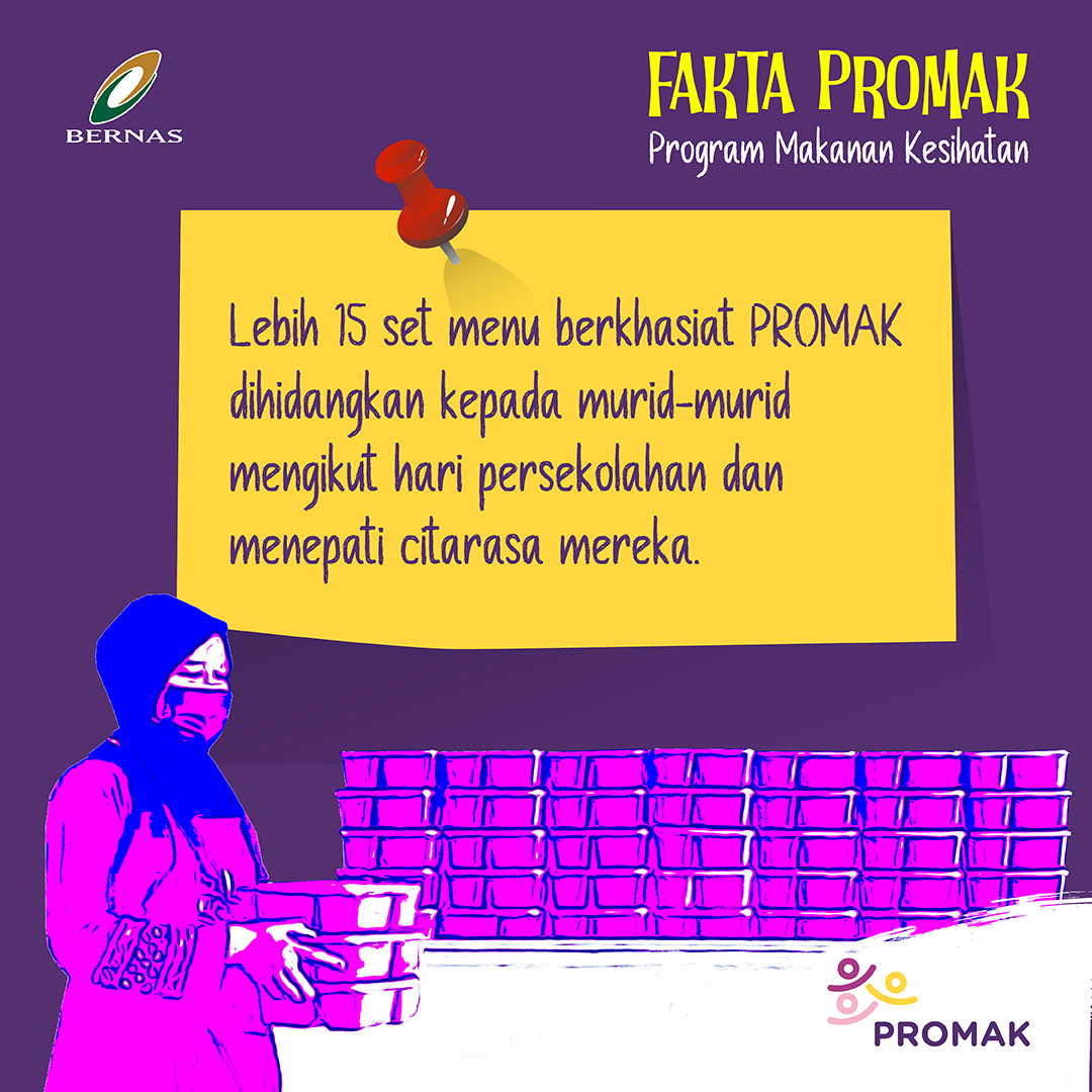 BernasOfficial's tweet photo. @KKMPutrajaya @KemPendidikan @FadhlinaSiddiq @DrDzul #PROMAK memastikan setiap hidangan yg disediakan adalah mengikut saranan Kementerian Kesihatan Malaysia (KKM) dengan kerjasama Kementerian Pendidikan Malaysia (KPM) & dihidang mengikut waktu makan tengahari pada setiap hari persekolahan dalam kuantiti yg betul. #listentothefuture https://t.co/Ppq6XmQuuK