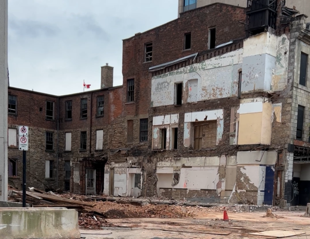 IgniteOnline's tweet photo. Two buildings collapsed at Gore Park last Monday.

Now, they've demolished a third building on that lot, and many more heritage buildings around Hamilton could be on the verge of collapse. 

Head to https://t.co/o1MyyDmiZC to read more about it. https://t.co/Kg9dU1AyxT