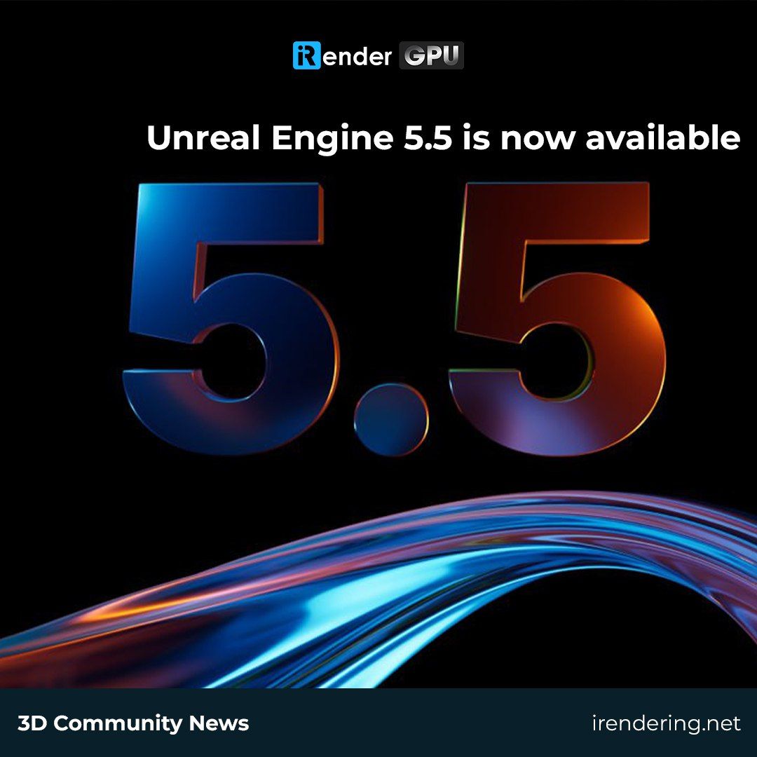LynniRender's tweet photo. 💥 Hot news! Unreal Engine 5.5 is now available! 

📢 Check out what’s new, including major enhancements to animation authoring, rendering, ICVFX, mobile game dev, and developer iteration toolsets.

🔗 More details: https://t.co/dAwJ5BFyUy https://t.co/wScucDopho