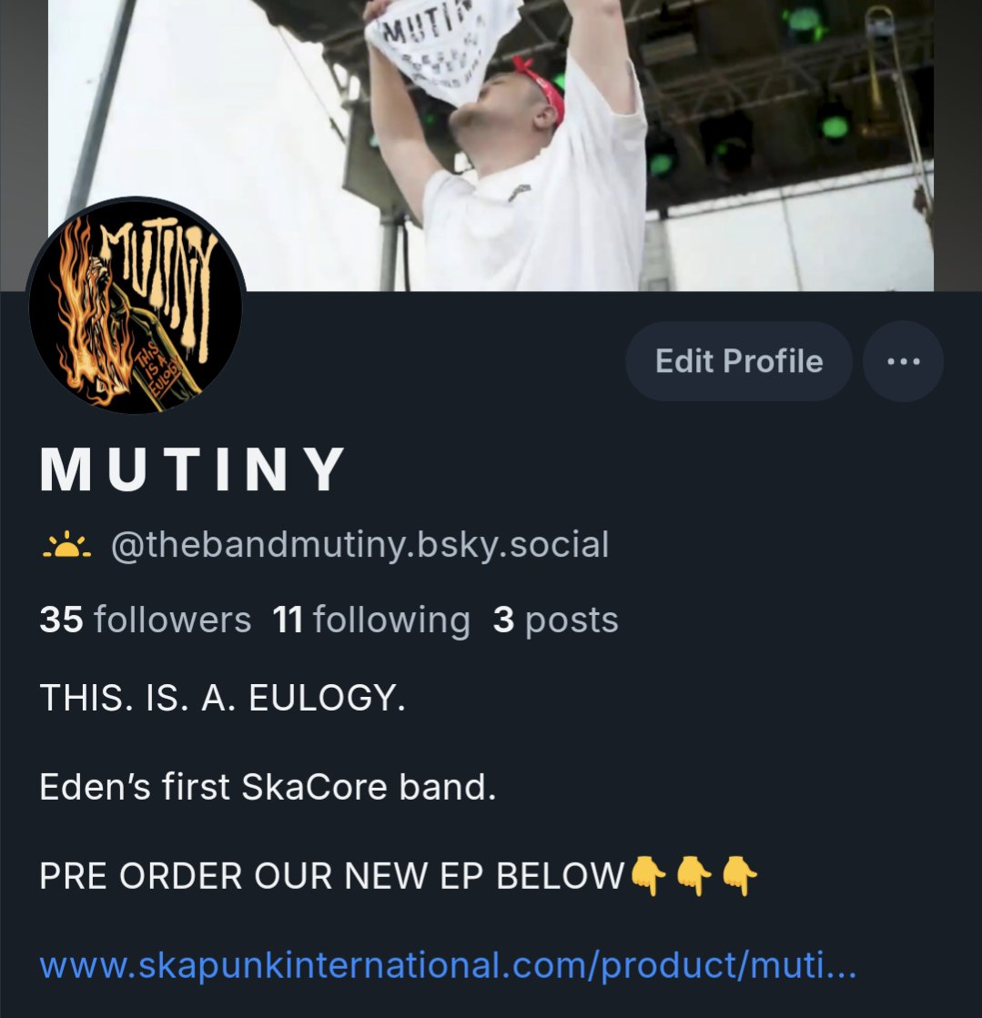 Oh, look! Another social to follow!

@thebandmutiny.bsky.social