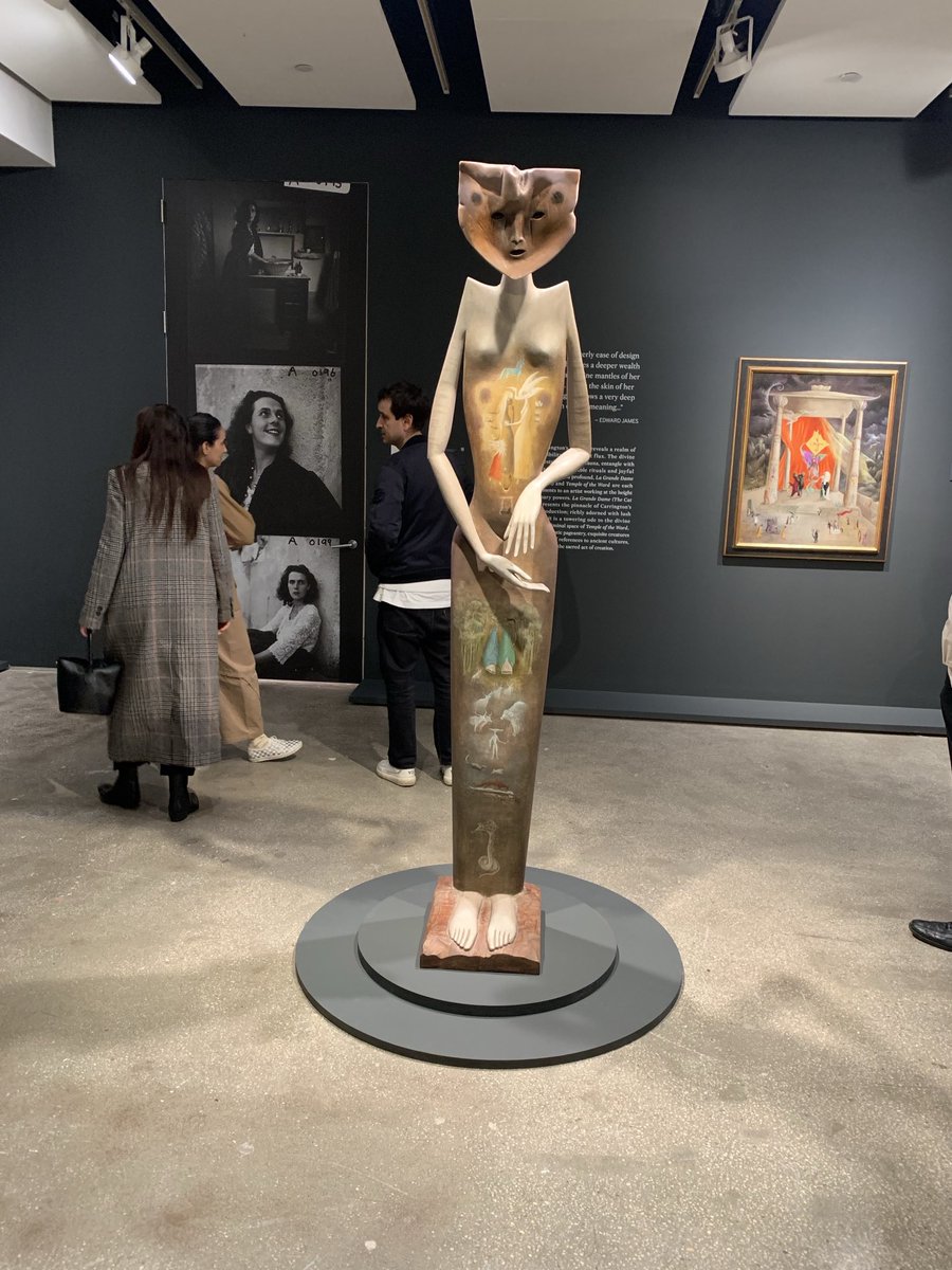 A Surrealist Star: Leonora Carrington’s 7 foot tall “La Grande Dame (Cat Woman” sells for $11.4 million Monday night at Sotheby’s Eduardo F. Constantine, founder of the museum of Latin American Art of Buenos Aires, who paid $28.5 million in May for another work by Carrington.