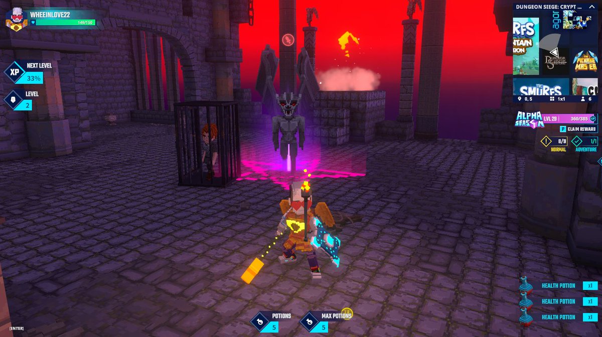 minseok1245's tweet photo. Face to face with the Gargoyle Boss in Crypt of the Sacred Blood in @TheSandboxGame. Wish me luck in this epic showdown! 🗿⚔️ @SquareEnix https://t.co/iZ4dxREZ1g #TheSandbox #AlphaSeason4 #AS4SocialChallenge https://t.co/hGR8HYJN9Y