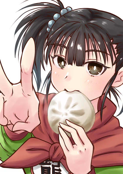 #ドラクエ3 武闘家ちゃん100いいねありがとうございます(*^^*)今日も寒いので暖かいもの食べたいですね肉まん修正(笑) 