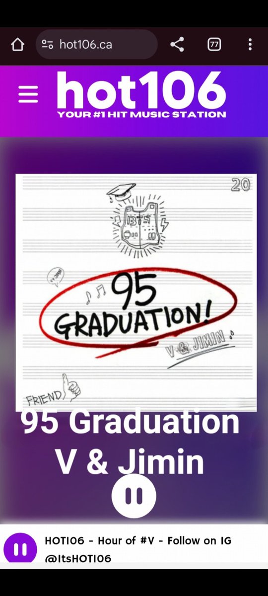 _TK_Supporter's tweet photo. @itsHOT106 Thank you for playing an hour of Taehyung songs on #KPopFrenzy
@itsHOT106
ππ
#SomeoneLikeYou #95Graduation https://t.co/smIokT8pWW