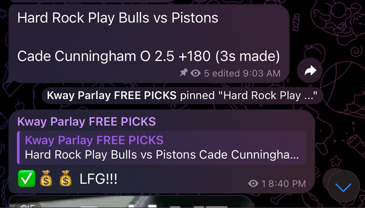 We hit our NBA play earlier. 9:03am gave out the play and we hit. Cade Cunningham over 2.5 threes