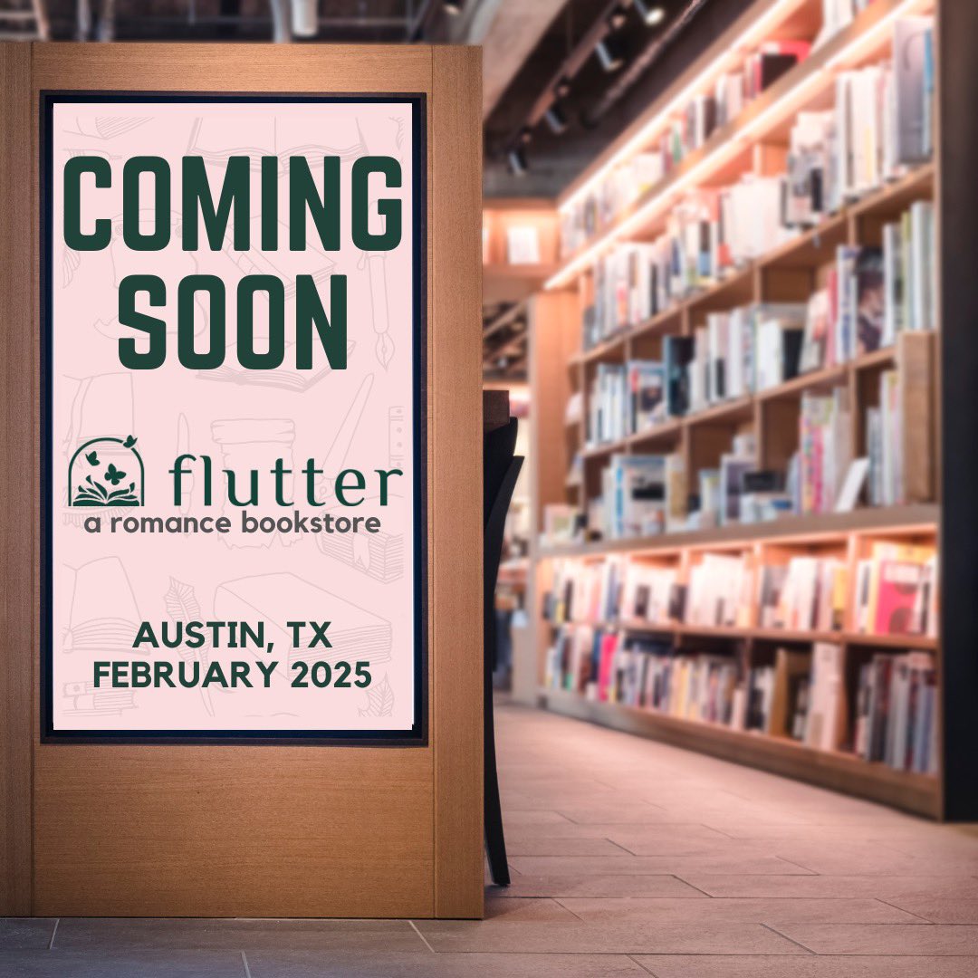 Guys, this is so cool!👏🏻👏🏻👏🏻
I am so excited to share that my friend and author Laurelin Paige is opening a romance bookstore in Texas! Located in Austin, Flutter Bookstore will offer bookish merch, art, and, of course, a wide selection of books that make our heart flutter. We