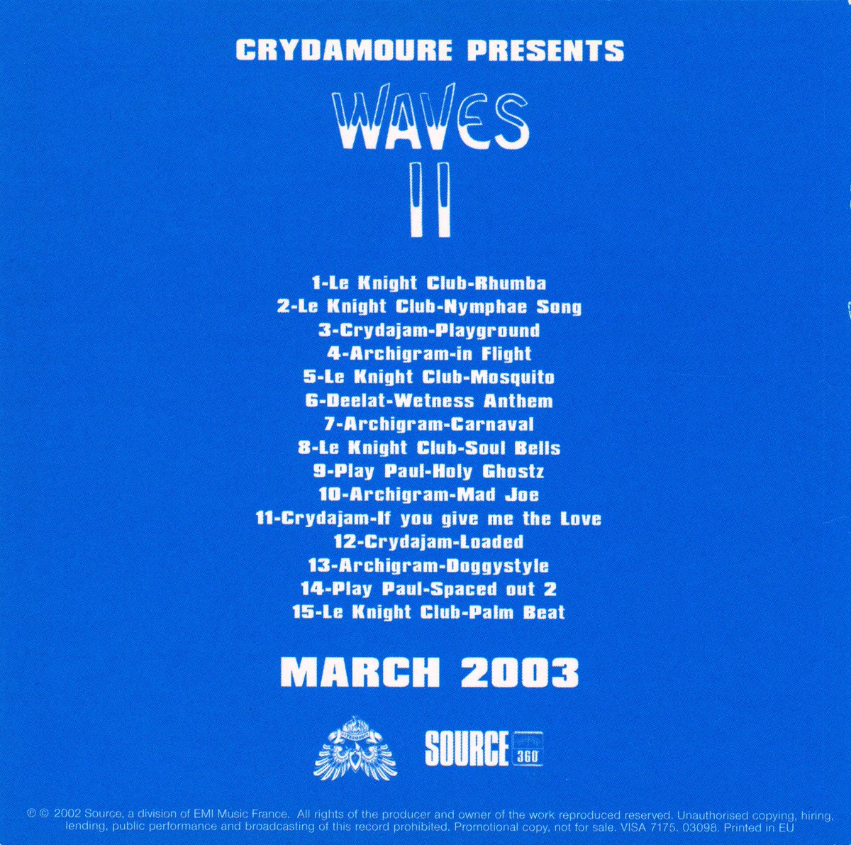 Daft_Wub's tweet photo. Crydamoure Presents Waves II promo CD

https://t.co/pNveWJn1Y7 https://t.co/r4LHrehniJ