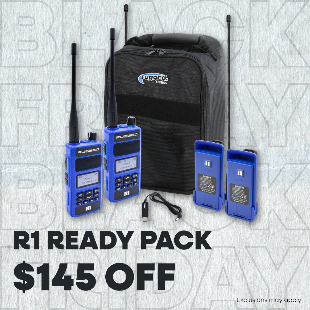 💥Black Friday Deals are happening now at Rugged Rugged Radios! Savings site-wide! 🔹UTV Kits 25% Off 🔹Overland and Jeep Kits huge discounts 🔹 walkie-talkies priced LOW to save you cash! Hurry! Ends December 3rd! #ruggedradios #twowayradio #walkietalkie #communication