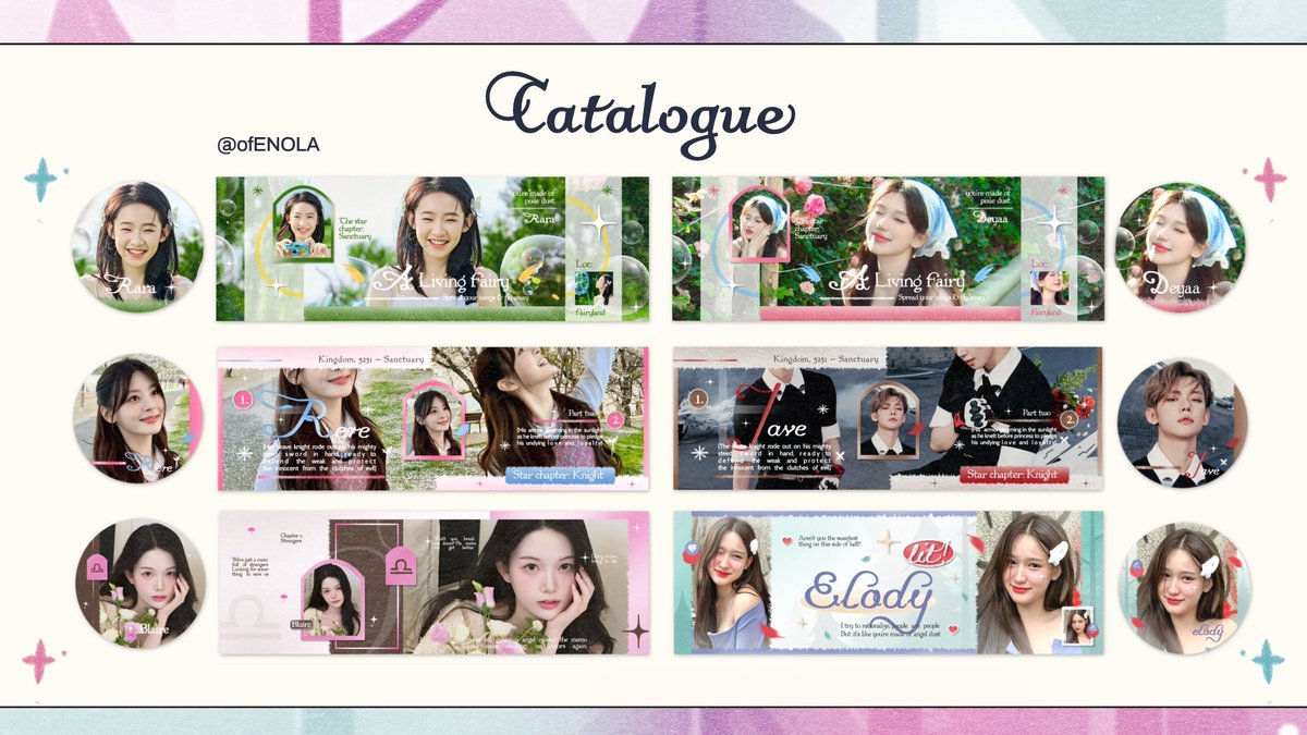 ofENOLA's tweet image. Help repost this? Thank you!✨

🏹 Hello! Enola sudah open by request kembali untuk katalog di bawah ini, lengkapnya ada di notion. Bisa convert ke twibbon maupun layout wabis. Untuk slot in rush, bisa ditanyakan terlebih dahulu ya! 💗

#zonauang #zonajajan