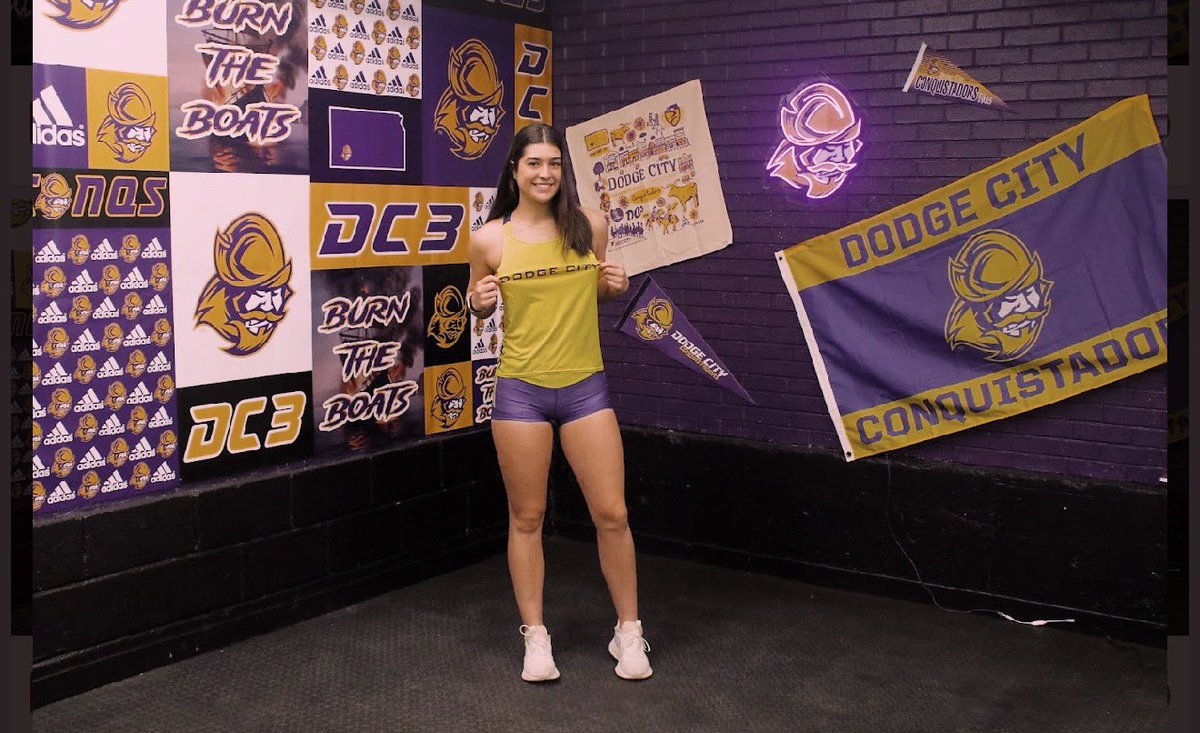 Blessed to receive a track and field offer as well as a basketball offer from dodge city community college! Go conqs💜💛