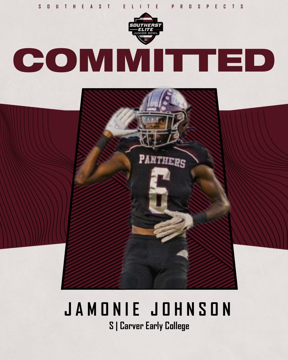 Southeast Elite Prospects (@southeastelite_) on Twitter photo ⭐️ COMMITMENT ⭐️
📲 <a href="/_JamonieJohnson/">Jamonie Johnson</a>
has OFFICIALLY COMMITTED to play in the 2024 Southeast Elite Junior Bowl!
🗓️ December 27-29, 2024 ⭐️ COMMITMENT ⭐️
📲 <a href="/_JamonieJohnson/">Jamonie Johnson</a>
has OFFICIALLY COMMITTED to play in the 2024 Southeast Elite Junior Bowl!
🗓️ December 27-29, 2024