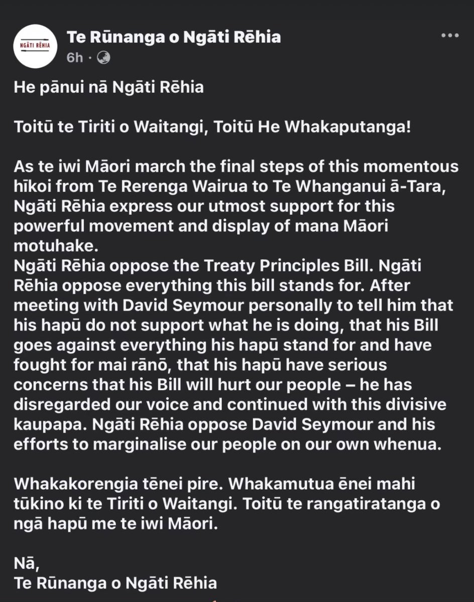Imagine having your own hapū put out a statement shaming you 😳