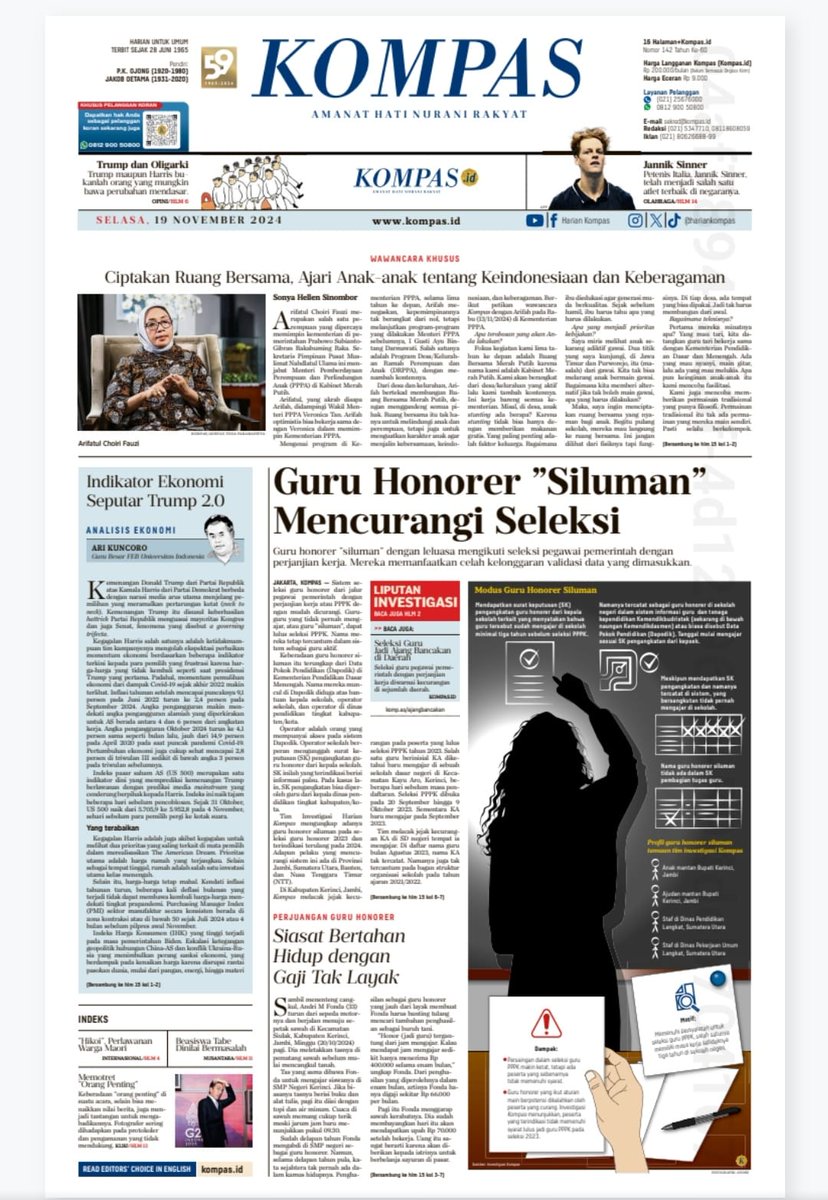 zanatul_91's tweet image. Praktik guru honorer siluman merugikan para guru-guru honorer yang benar-benar sudah mengajar di sekolah tersebut, sehingga mereka tidak bisa ikut seleksi, sementara itu tiba-tiba muncul siluman, tidak pernah mengajar, namanya muncul untuk ikut seleksi guru PPPK. 

Investigasi…