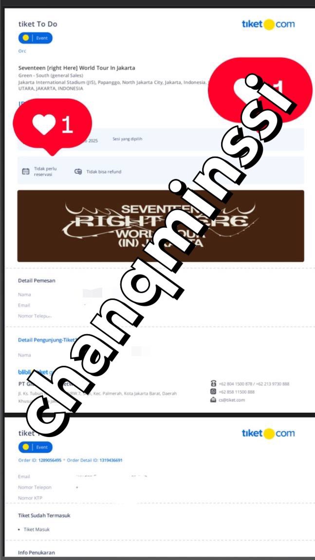 [Please Help RT]
Helping a friend out.

WTS
DAY 1 -  Green South
🔖Available 3 Tickets 
💰1,5 each
❌No additional fee
✅ Negotiable

DM if you’re interested.
 #SVT_RIGHT_HERE_IN_JAKARTA