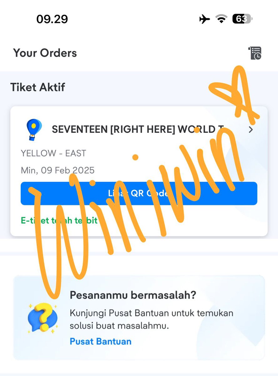 WTS Yellow East Day 2💛
2 tix ✅
Pembelian di akun pribadi ✅
+fee jastip 250k 
(Di jual karena sudah dapat section yang di inginkan dan kebetulan jadinya double)😢

Yang mau bisa tanya2 aja dulu di DM💌
 #SVT_RIGHT_HERE_IN_JAKARTA