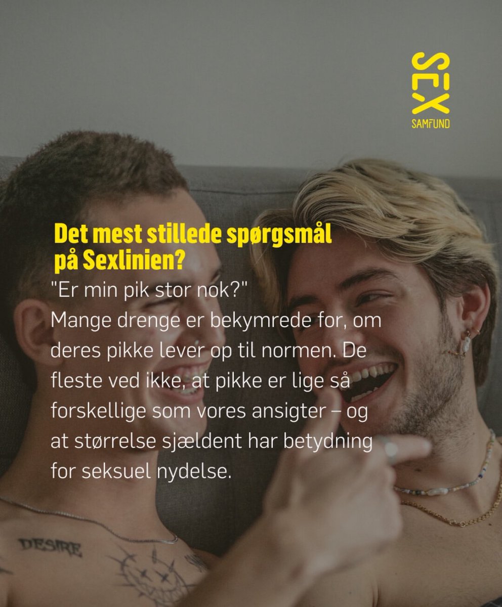 God Mændenes internationale dag. Der er brug for den! Mange mænd/drenge oplever usikkerhed ift til krop og taler ikke med netværk. Heldigvis ringer de til os på @sexlinien! Hver 2. der ringer er mand/dreng. Det mest stillede spørgsmål, viser at kropsidealer presser dem #dkpol