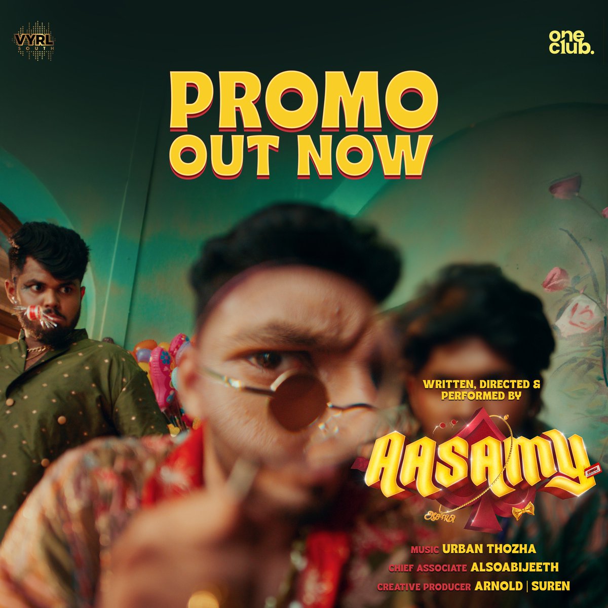 The ♠️ is about to hit the vibe table!

#Aasamy promo is out now on Youtube. 🔥

▶️youtu.be/HtcwlaUQJ1o?si…

🎹 - #UrbanThozha
✒️ - #Aasamy
⭐- #Aasamy #DeepikkaAnand
🎬- #Aasamy
🕺🎬 - <a href="/surenr_/">Suren Rajendran</a>

#Aasamy #VYRLSouth