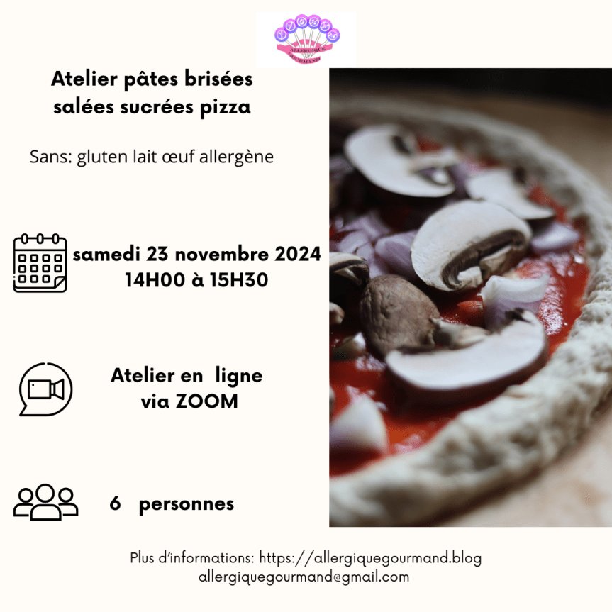 Un atelier pour apprendre les bases de la cuisine #sansgluten #sanslait #sansoeuf #sansallergène 

billetweb.fr/atelier-pate-p…