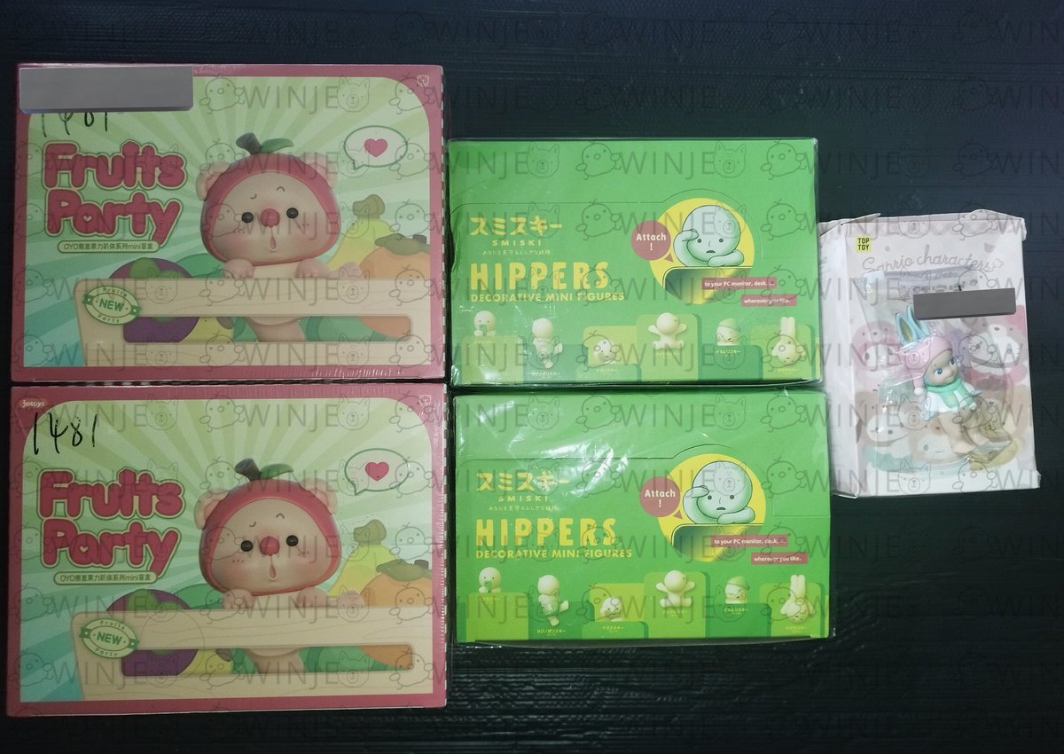 W1NJ3GO's tweet photo. 11.24 ; ARRIVED AT ADMIN HOUSE
- Mofusand selected (octopus flapjack meow)
- Hacipupu The Constellation selected (Leo)
- Protection labubu V2
- Hippers fruits party oyo
- Smiski Hippers 2 set
- sanrio latte kuromi
- sonny angel rabbit winter Wonderland https://t.co/J0JxZOKO9v