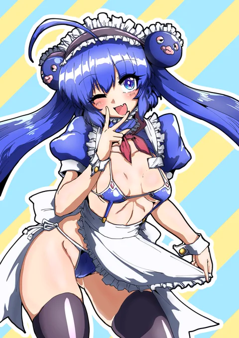 今日の日課はマイクロビキニメイド服ウナちゃんです 