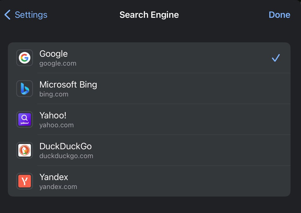 hitesharora7's tweet photo. @ISHAN_KD91 @googlechrome already gives users the choice. But users prefer @Google because it is superior to the other options imo. https://t.co/eRDs2SUgR4